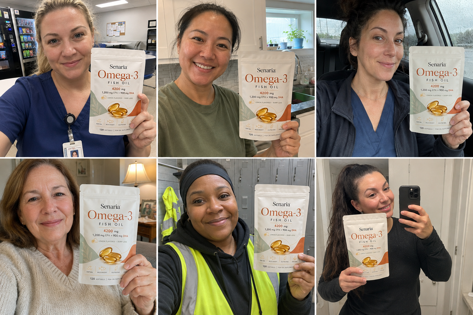 Women who switched to Senaria omega-3 for dry eye relief